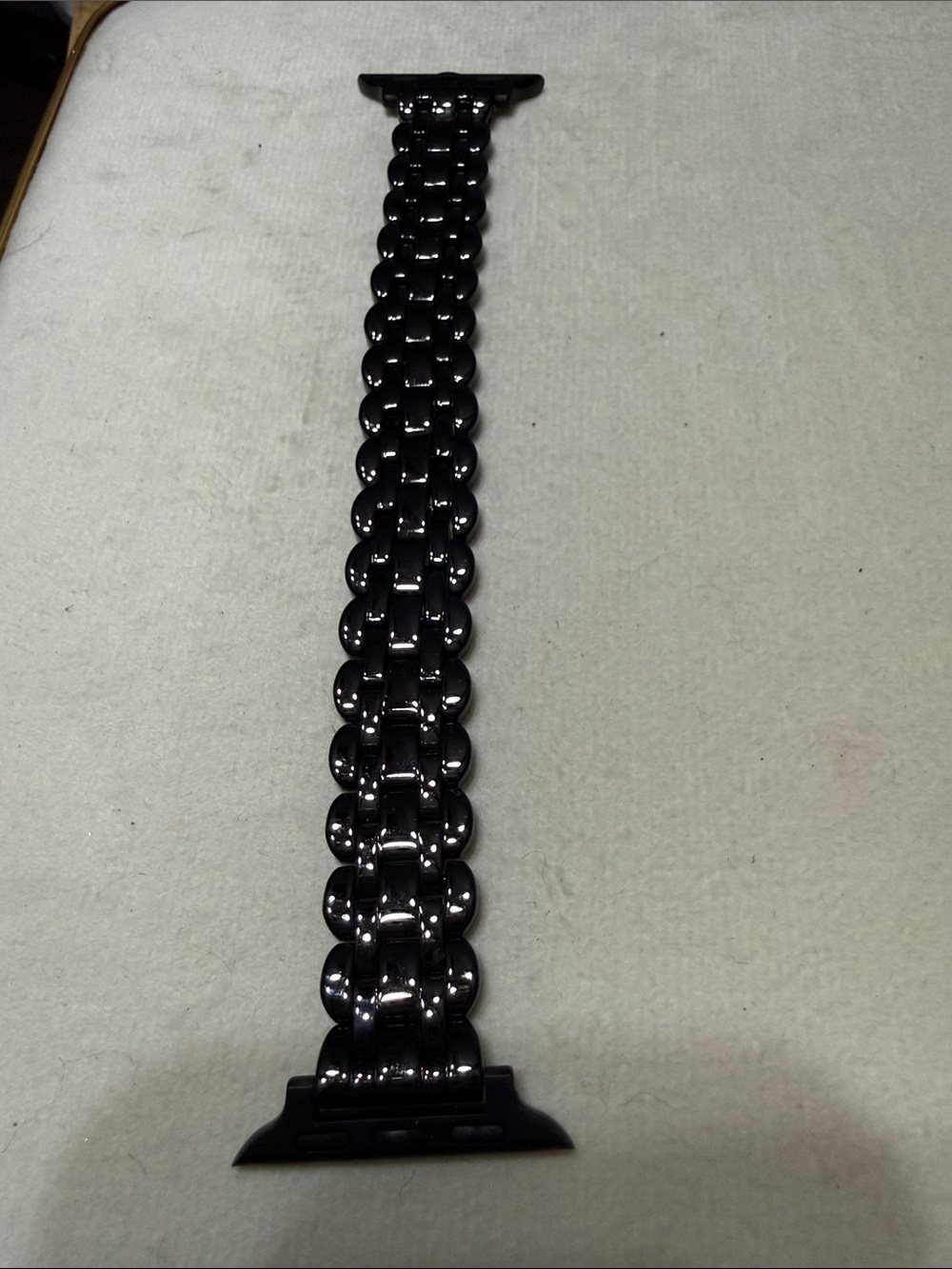 Kate Spade Black Gloss Chain-Link Watch Band for Smartwatch